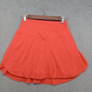 Halara Skirt Womens Large Tigerlily Orange Everyday Cloudful Air 2 in 1 Tennis